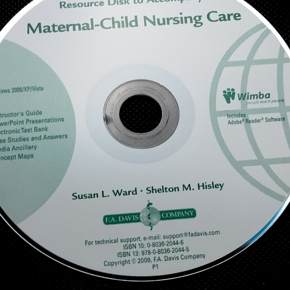 Maternal Child Nursing Care Test Bank Instructors Resource Ward Hisley CD - Picture 2 of 6